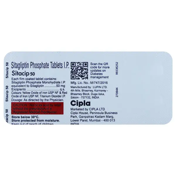 Sitacip 50mg Tablet